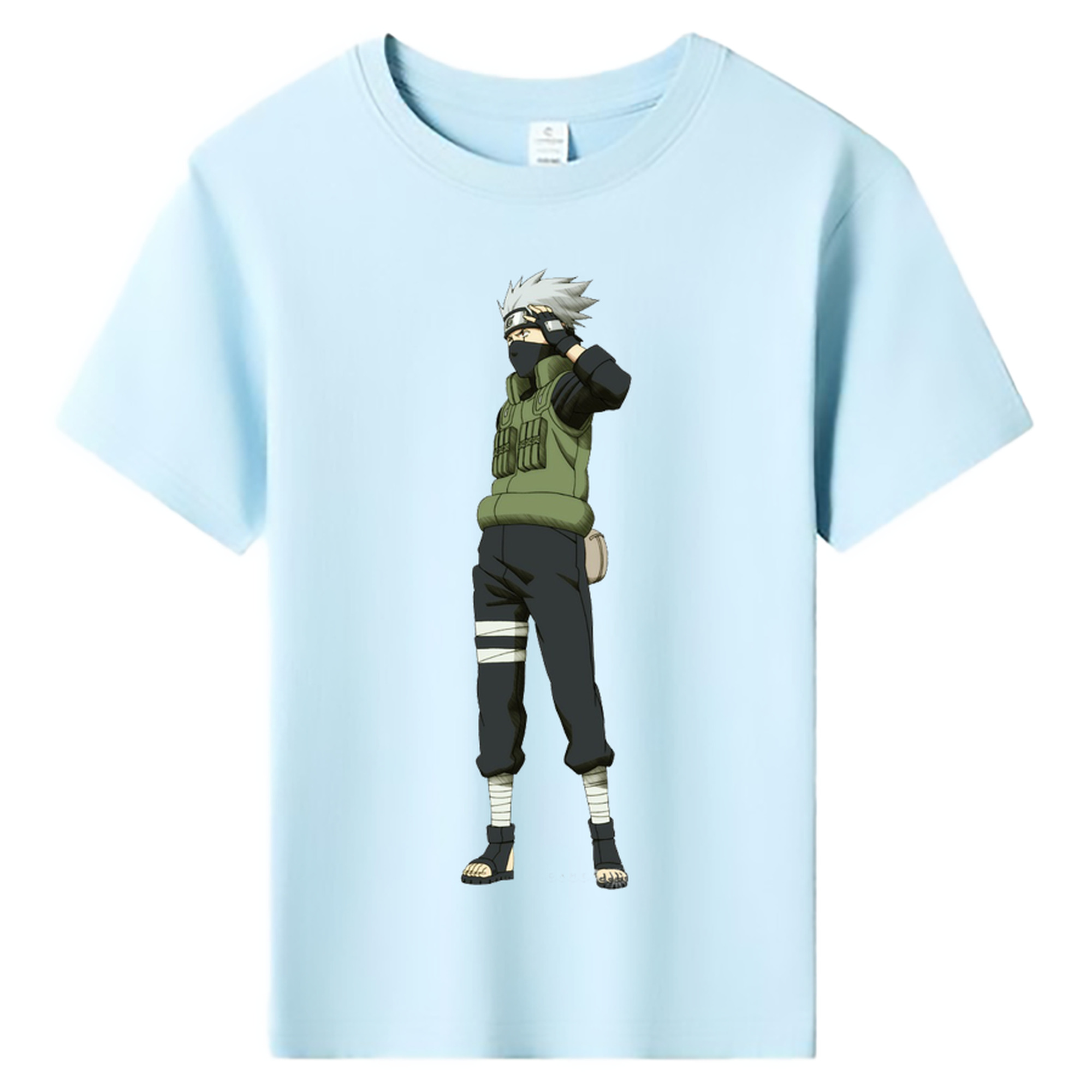 （画像用） NARUTO -ナルト- はたけ カカシ Hatake Kakashi 綿100％キッズTシャツ（フロントプリント）